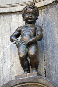 The famous Manneken Pis in Brussels, Belgium.